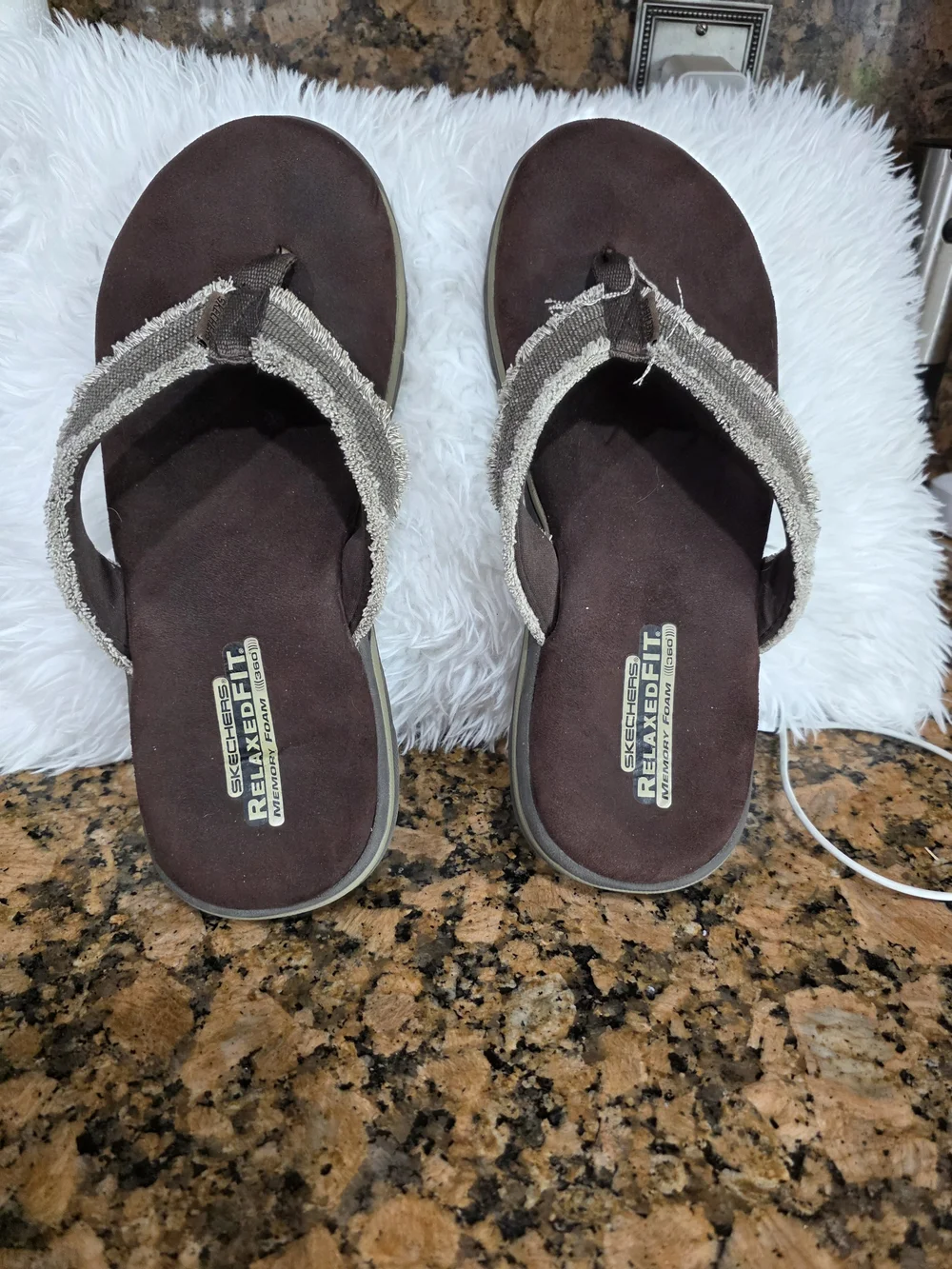 Skechers Relaxed Fit Men's Brown Flip Flop Sandals